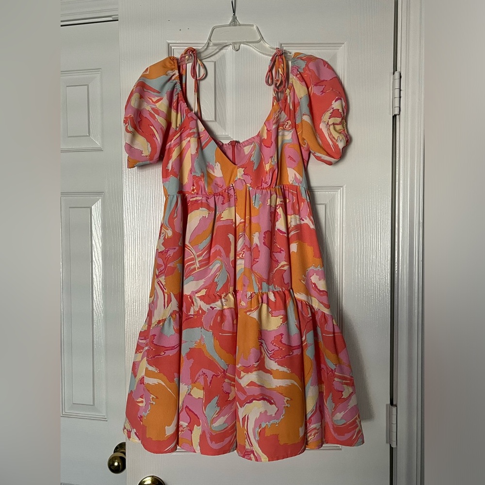 Boutique colorful baby doll dress